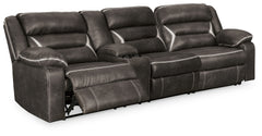 Hoover Furniture Outlet - Ashley Furniture - Kincord 2-Piece Power Reclining Sectional Sofa - 2-Piece Power Reclining Sectional Sofa / Midnight - 13104S2
