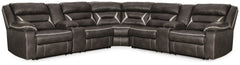 Hoover Furniture Outlet - Ashley Furniture - Kincord 3-Piece Power Reclining Sectional - 3-Piece Power Reclining Sectional / Midnight - 13104S5