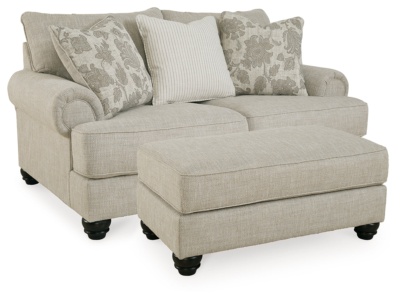 Hoover Furniture Outlet - Ashley Furniture - Asanti Loveseat and Ottoman - Loveseat and Ottoman - 13201U5