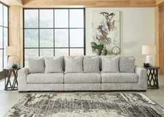 Hoover Furniture Outlet - Ashley Furniture - Regent Park 3-Piece Sectional Sofa - RAF 3-Piece Sectional Sofa / Pewter - 14404S5