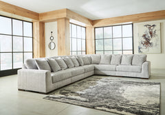 Hoover Furniture Outlet - Ashley Furniture - Regent Park 6-Piece Sectional - RAF 6-Piece Sectional / Pewter - 14404S7