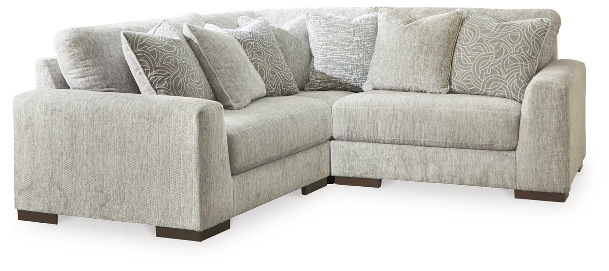Hoover Furniture Outlet - Ashley Furniture - Regent Park 3-Piece Sectional - RAF 3-Piece Sectional / Pewter - 14404S1