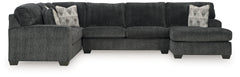 Hoover Furniture Outlet - Ashley Furniture - Hollyview 3-Piece Sectional with Chaise - LAF 3-Piece Sectional with Chaise / Shadow - 15205S1