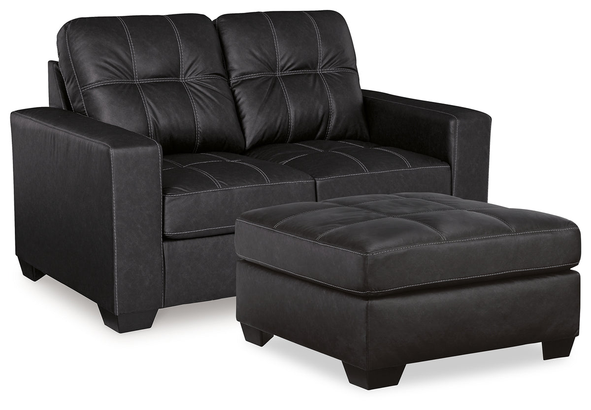 Hoover Furniture Outlet - Ashley Furniture - Barlin Mills Loveseat and Oversized Ottoman - Loveseat and Oversized Ottoman - 17004U3