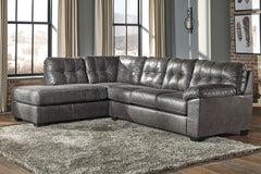 Hoover Furniture Outlet - Ashley Furniture - Fallston 2-Piece Sectional with Chaise - RAF 2-Piece Sectional with Chaise / Slate - 17221S1