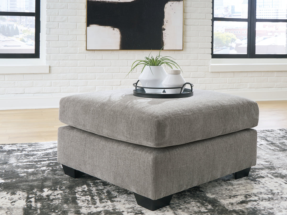 Hoover Furniture Outlet - Ashley Furniture - Lanelly Oversized Accent Ottoman - Oversized Accent Ottoman / Alloy - 1750408