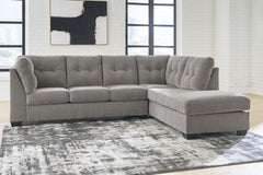 Hoover Furniture Outlet - Ashley Furniture - Lanelly 2-Piece Sectional with Chaise - LAF 2-Piece Sectional with Chaise / Alloy - 17504S1