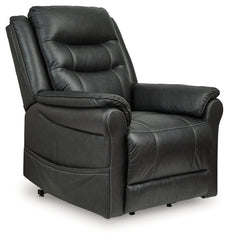 Hoover Furniture Outlet - Ashley Furniture - Oatman Power Lift Recliner - Power Lift Recliner / Umber - 1800412