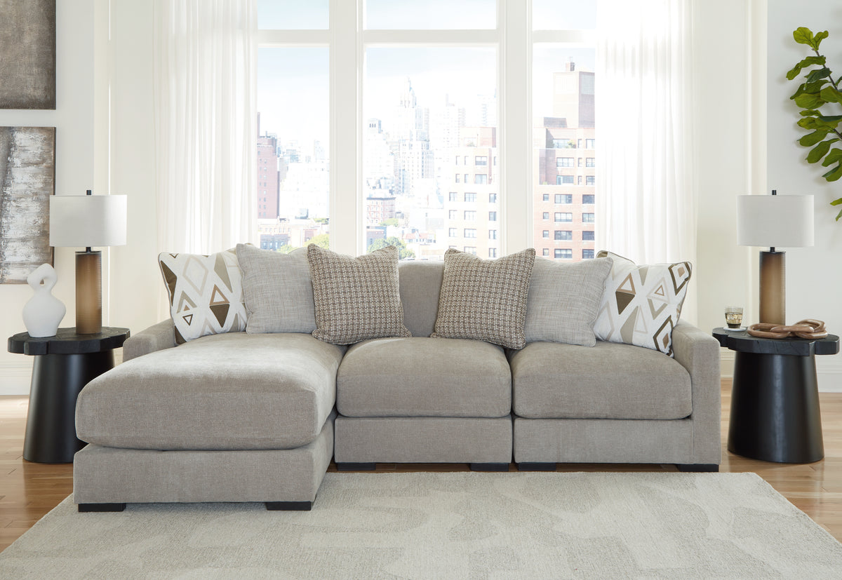 Hoover Furniture Outlet - Ashley Furniture - Aslan Court 3-Piece Sofa Sectional with Chaise - RAF 3-Piece Sofa Sectional with Chaise - 20305S3