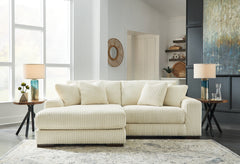 Hoover Furniture Outlet - Ashley Furniture - Lindyn 2-Piece Sectional with Chaise - RAF 2-Piece Sectional with Chaise / Ivory - 21104S3