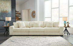 Hoover Furniture Outlet - Ashley Furniture - Lindyn 3-Piece Sectional Sofa - RAF 3-Piece Sectional Sofa / Ivory - 21104S14