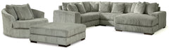 Hoover Furniture Outlet - Ashley Furniture - Lindyn 4-Piece Sectional, Chair and Ottoman - 4-Piece Sectional, Chair and Ottoman - 21105U11