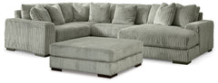 Hoover Furniture Outlet - Ashley Furniture - Lindyn 4-Piece Sectional with Chaise and Oversized Accent Ottoman - 4-Piece Sectional with Chaise and Oversized Accent Ottoman - 21105U12