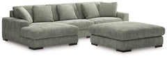 Hoover Furniture Outlet - Ashley Furniture - Lindyn 3-Piece Sectional with Ottoman - 3-Piece Sectional with Ottoman - 21105U10