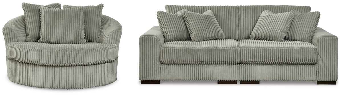 Hoover Furniture Outlet - Ashley Furniture - Lindyn 2-Piece Sectional Sofa and Oversized Swivel Accent Chair - 2-Piece Sectional Sofa and Oversized Swivel Accent Chair - 21105U3