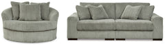 Hoover Furniture Outlet - Ashley Furniture - Lindyn 2-Piece Sectional Sofa and Oversized Swivel Accent Chair - 2-Piece Sectional Sofa and Oversized Swivel Accent Chair - 21105U3