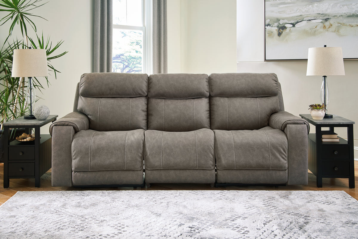 Hoover Furniture Outlet - Ashley Furniture - Starbot 3-Piece Power Reclining Sectional Sofa - 3-Piece Power Reclining Sectional Sofa / Fossil - 23501S3