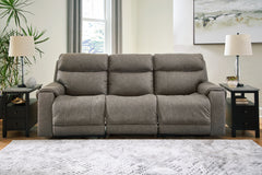 Hoover Furniture Outlet - Ashley Furniture - Starbot 3-Piece Power Reclining Sectional Sofa - 3-Piece Power Reclining Sectional Sofa / Fossil - 23501S3