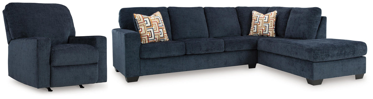 Hoover Furniture Outlet - Ashley Furniture - Aviemore 2-Piece Sectional and Recliner - 2-Piece Sectional and Recliner - 24303U6