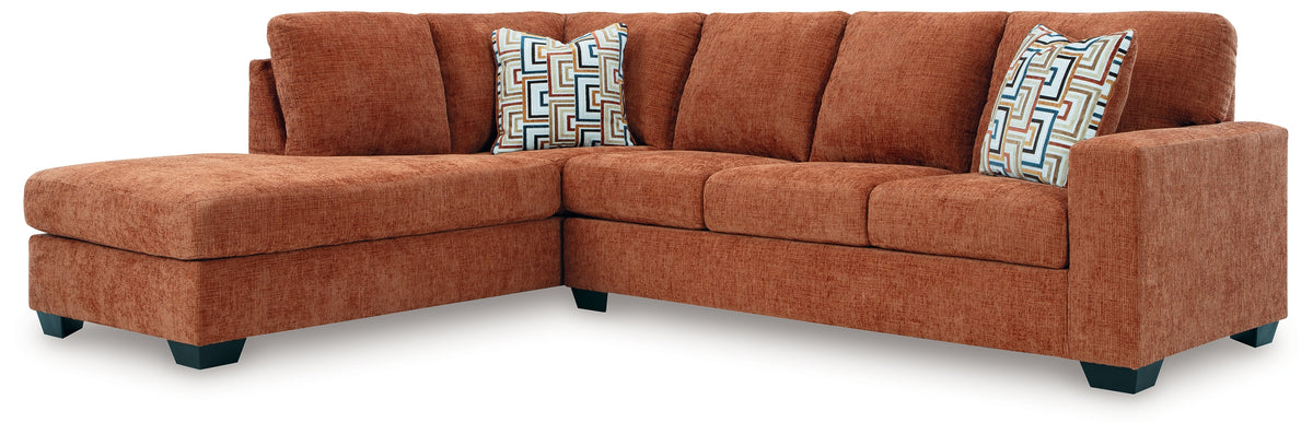 Hoover Furniture Outlet - Ashley Furniture - Aviemore 2-Piece Sectional with Chaise - RAF 2-Piece Sectional with Chaise / Ink - 24303S1