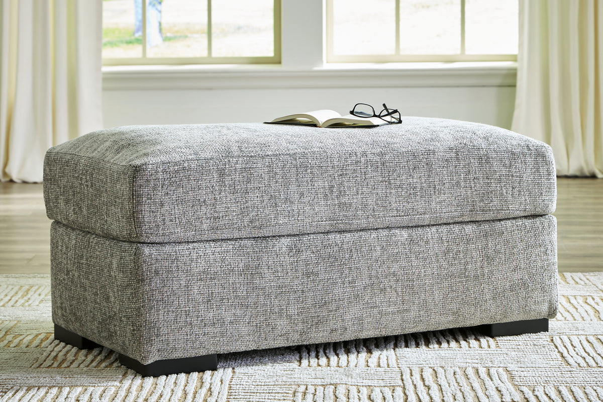 Hoover Furniture Outlet - Ashley Furniture - Dunmor Ottoman - Ottoman / Graphite - 2490414