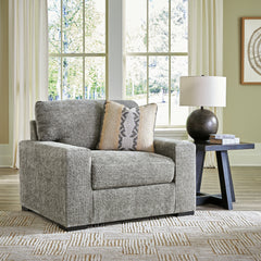 Hoover Furniture Outlet - Ashley Furniture - Dunmor Oversized Chair - Chair and a Half / Graphite - 2490423