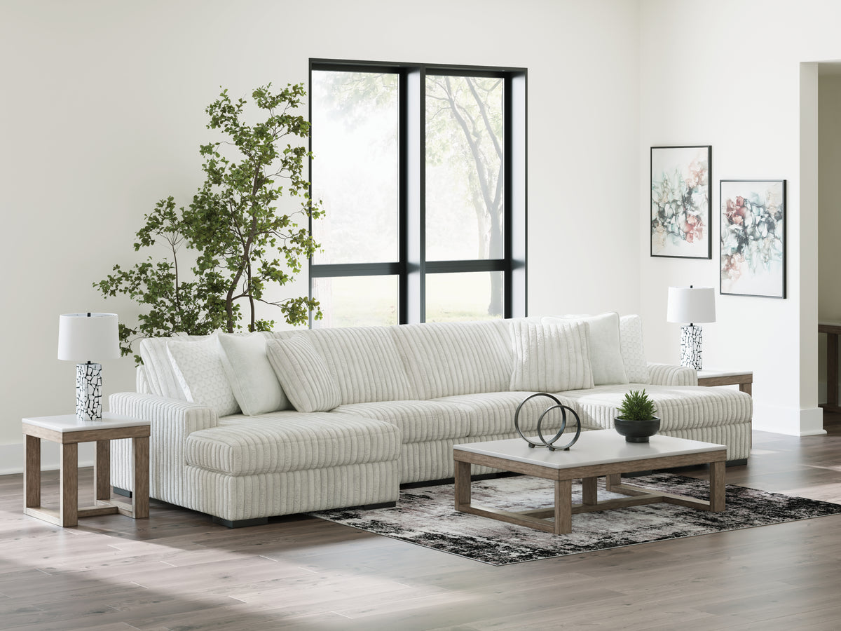 Hoover Furniture Outlet - Ashley Furniture - Stupendous 4-Piece Sectional with Double Chaise - RAF 4-Piece Sectional with Double Chaise - 25903S5
