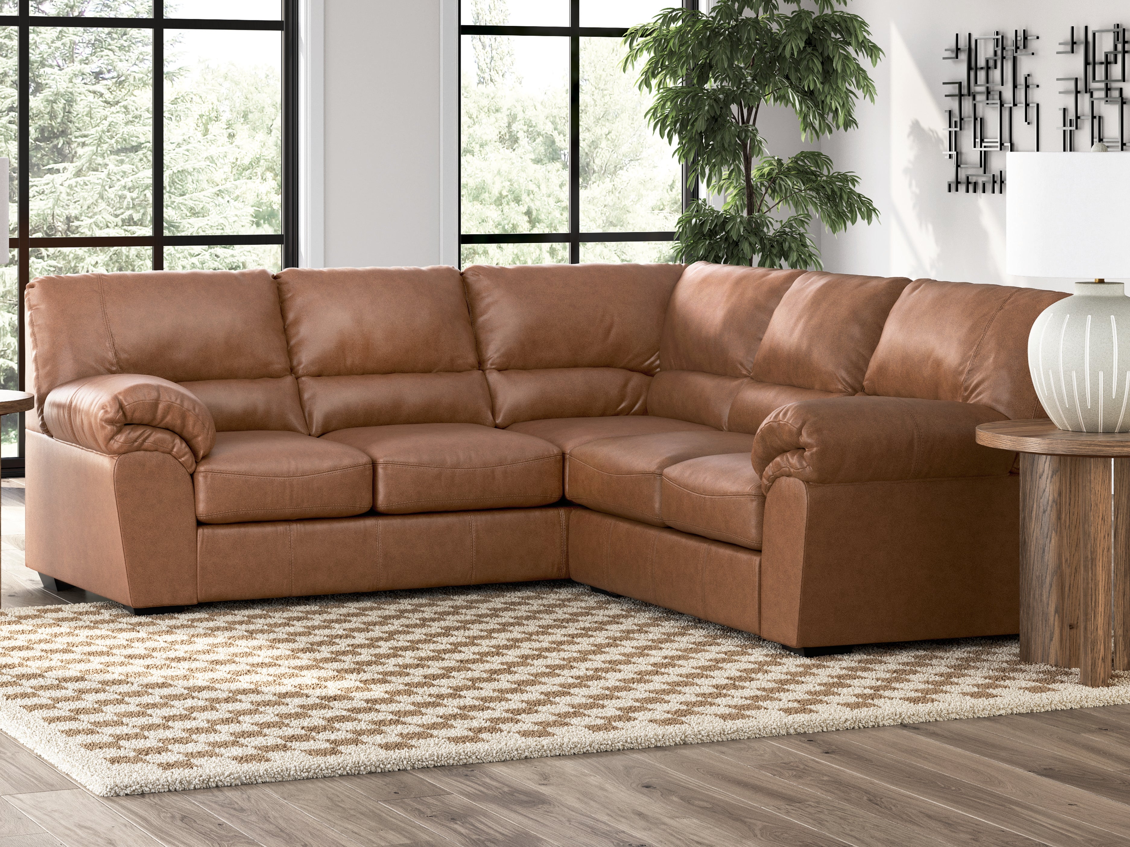 Hoover Furniture Outlet - Ashley Furniture - WillowBend 2-Piece Sectional - LAF 2-Piece Sectional / Caramel - PC27704S2