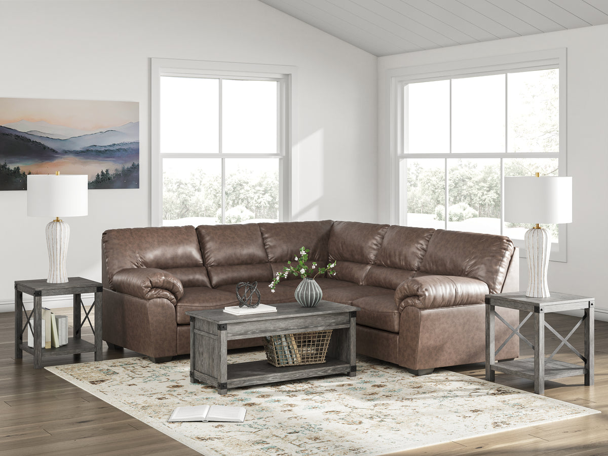 Hoover Furniture Outlet - Ashley Furniture - WillowBend 2-Piece Sectional - RAF 2-Piece Sectional / Umber - PC27705S1