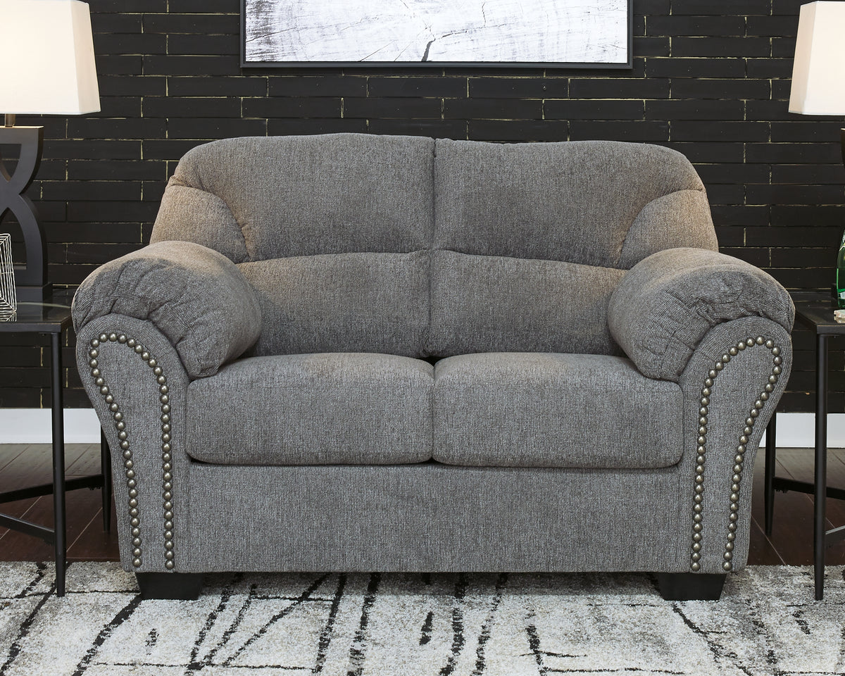 Hoover Furniture Outlet - Ashley Furniture - Allmaxx Loveseat - Loveseat / Pewter - 2810535