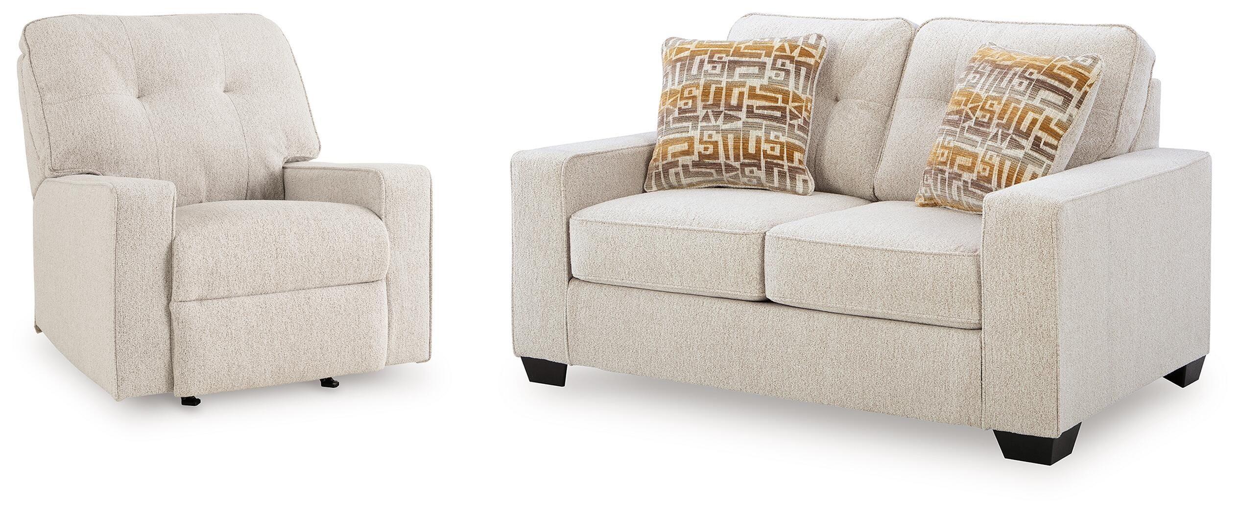 Hoover Furniture Outlet - Ashley Furniture - Larimer Loveseat and Recliner - Loveseat and Recliner - PC29203U4