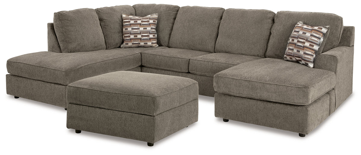 Hoover Furniture Outlet - Ashley Furniture - O'Phannon 2-Piece Sectional and Ottoman - 2-Piece Sectional and Ottoman / Putty - 29402U1
