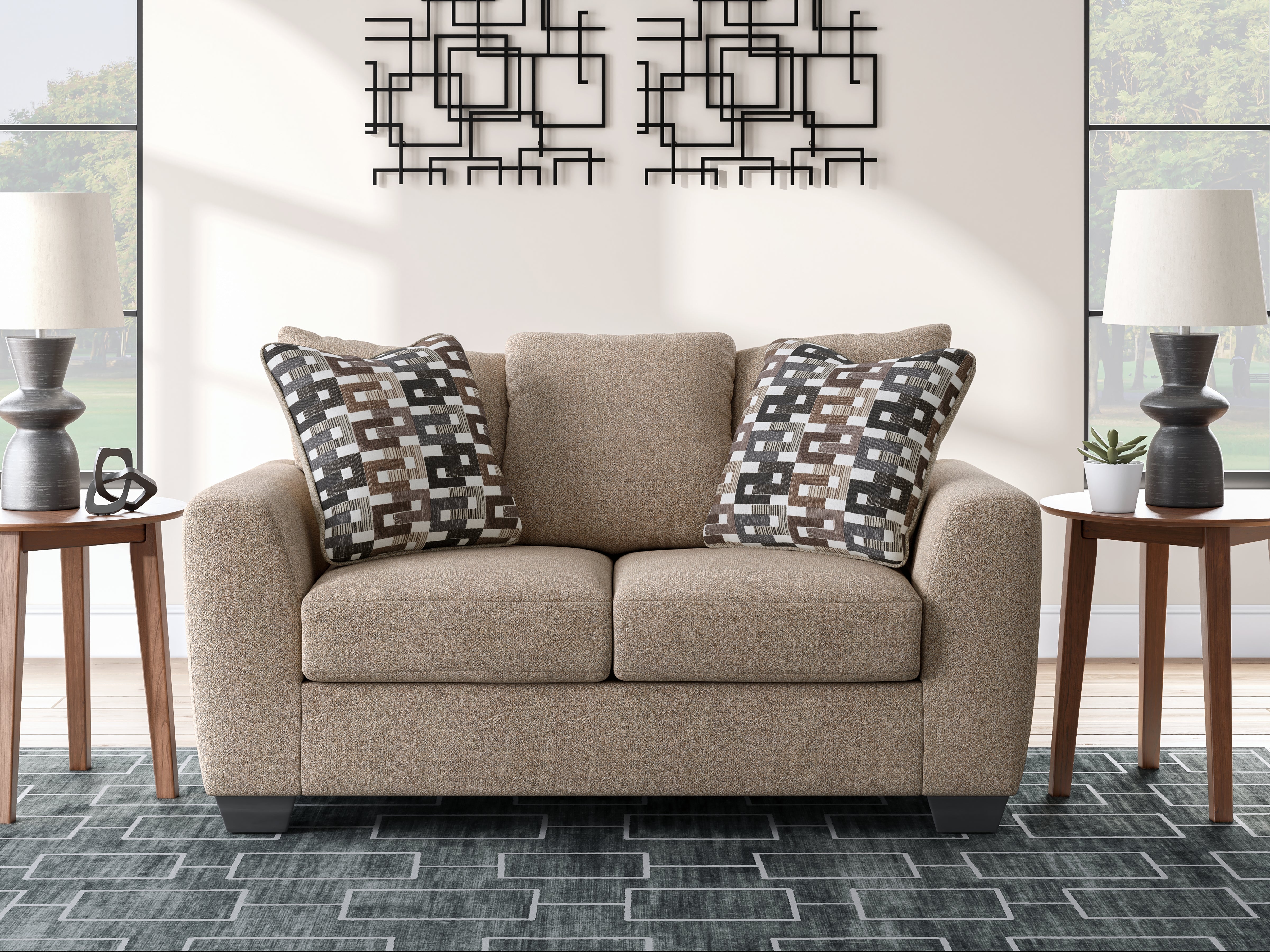 Hoover Furniture Outlet - Ashley Furniture - Triston-Peaks Loveseat - Loveseat - 3020435
