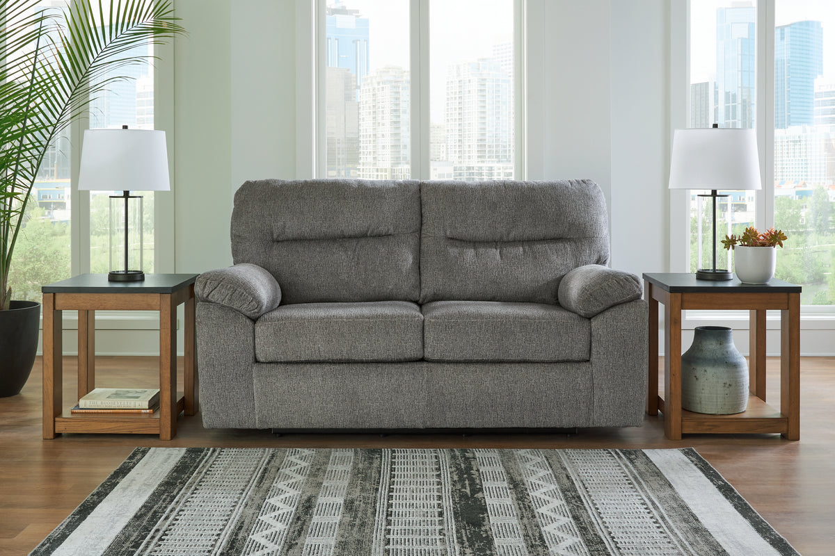 Hoover Furniture Outlet - Ashley Furniture - Bindura Glider Loveseat - Glider Loveseat / Mineral - 3030578