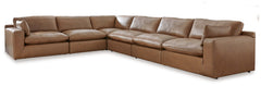 Hoover Furniture Outlet - Ashley Furniture - Emilia 6-Piece Sectional - RAF 6-Piece Sectional / Caramel - 30901S5