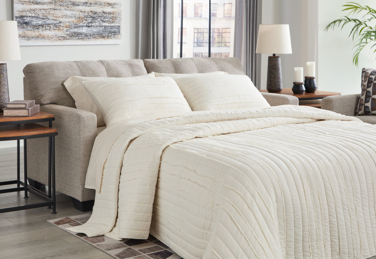 Hoover Furniture Outlet - Ashley Furniture - Mahoney Full Sofa Sleeper - Full Sofa Sleeper / Pebble - 3100436