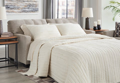 Hoover Furniture Outlet - Ashley Furniture - Mahoney Full Sofa Sleeper - Full Sofa Sleeper / Pebble - 3100436