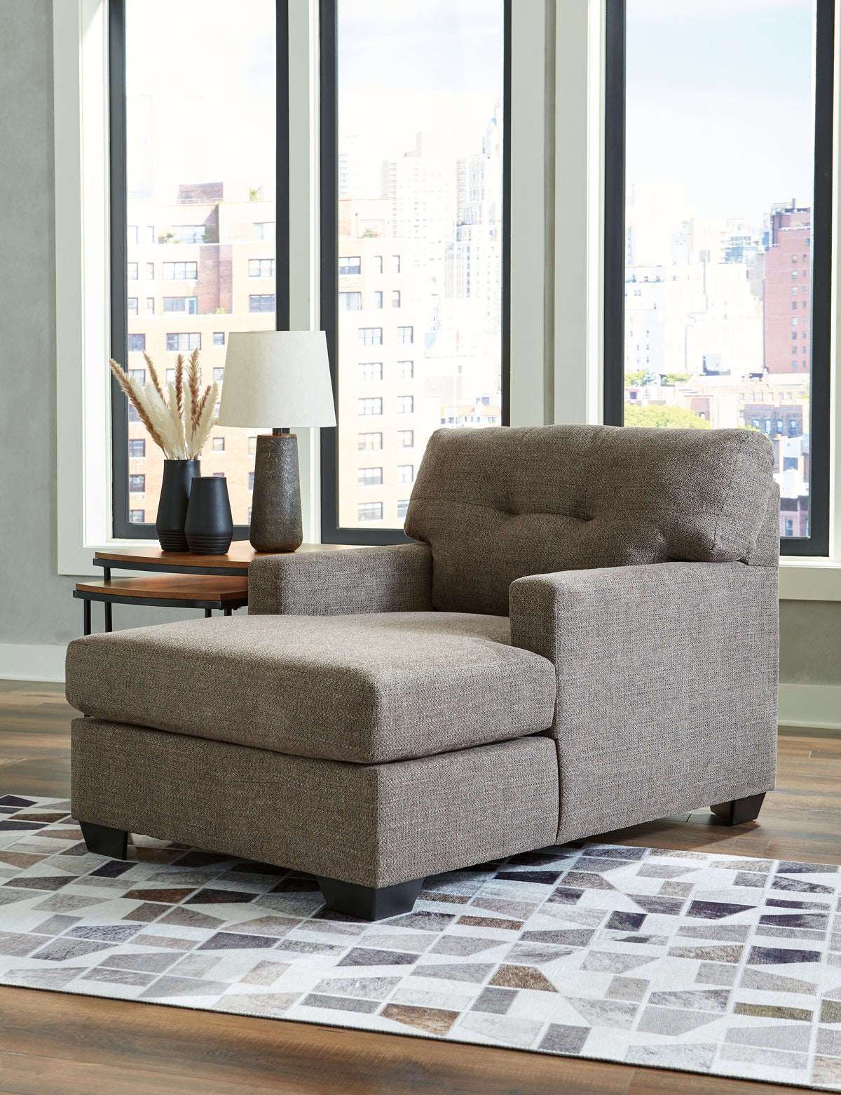 Hoover Furniture Outlet - Ashley Furniture - Mahoney Chaise - Chaise / Chocolate - 3100515
