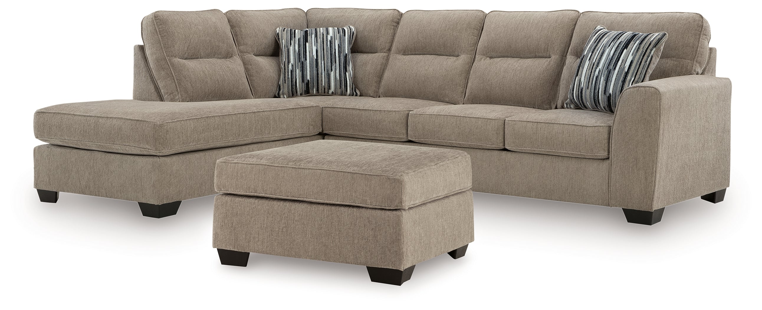 Hoover Furniture Outlet - Ashley Furniture - Olten 2-Piece Sectional with Chaise and Ottoman - 2-Piece Sectional with Chaise and Ottoman - 31304U2