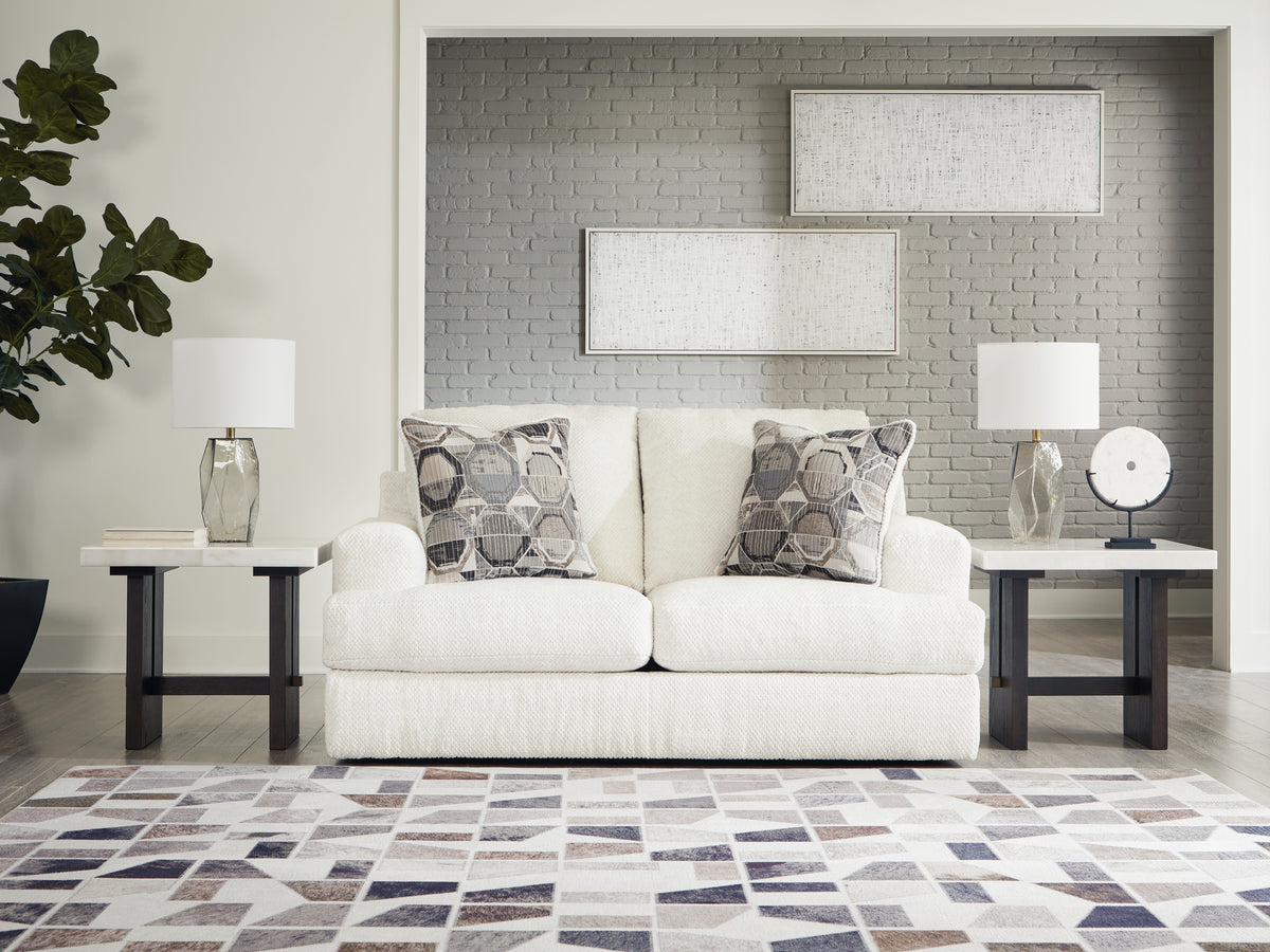 Hoover Furniture Outlet - Ashley Furniture - Karinne Loveseat - Loveseat / Linen - 3140335