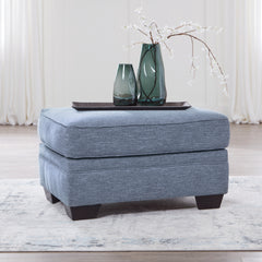 Hoover Furniture Outlet - Ashley Furniture - Carissa Manor Ottoman - Ottoman / Denim - 3260414