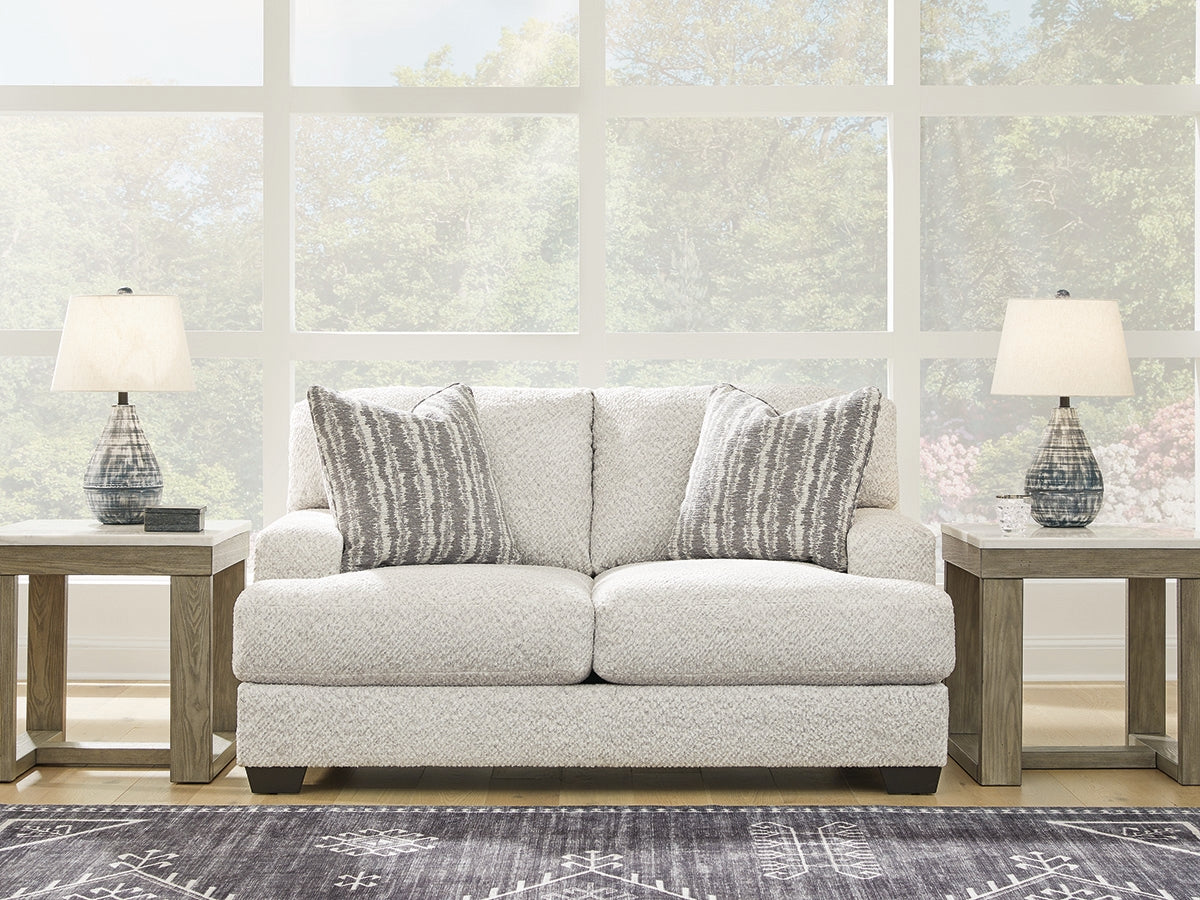Hoover Furniture Outlet - Ashley Furniture - Brebryan Loveseat - Loveseat / Flannel - 3440135