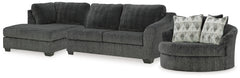 Hoover Furniture Outlet - Ashley Furniture - Biddeford 2-Piece Sectional and Oversized Swivel Accent Chair - 2-Piece Sectional and Oversized Swivel Accent Chair - 35504U2