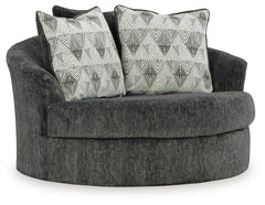 Biddeford 2-Piece Sectional and Oversized Swivel Accent Chair