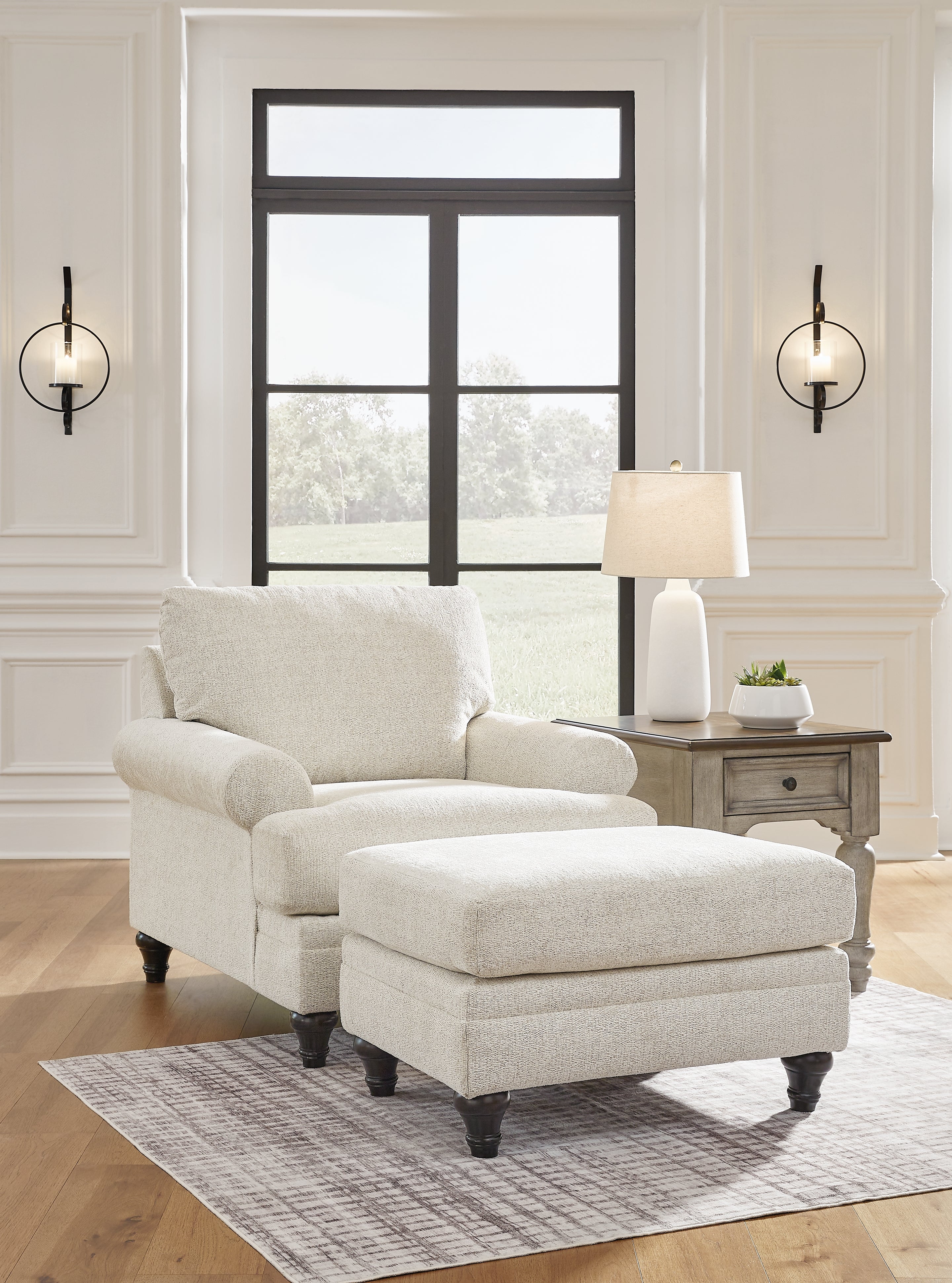 Hoover Furniture Outlet - Ashley Furniture - Valerani Chair and Ottoman - Chair and Ottoman - 35702U2