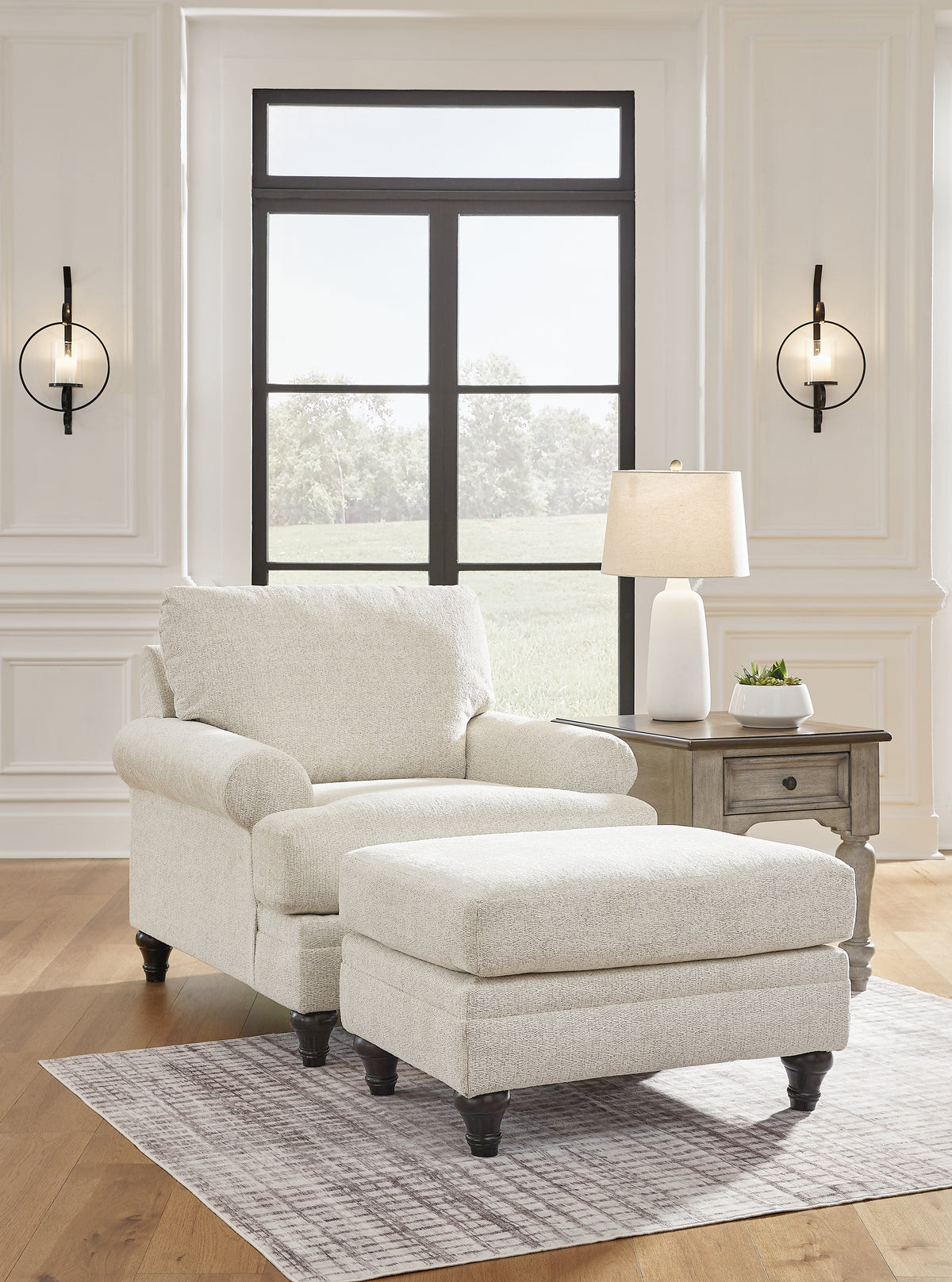 Hoover Furniture Outlet - Ashley Furniture - Valerani Chair and Ottoman - Chair and Ottoman - 35702U2