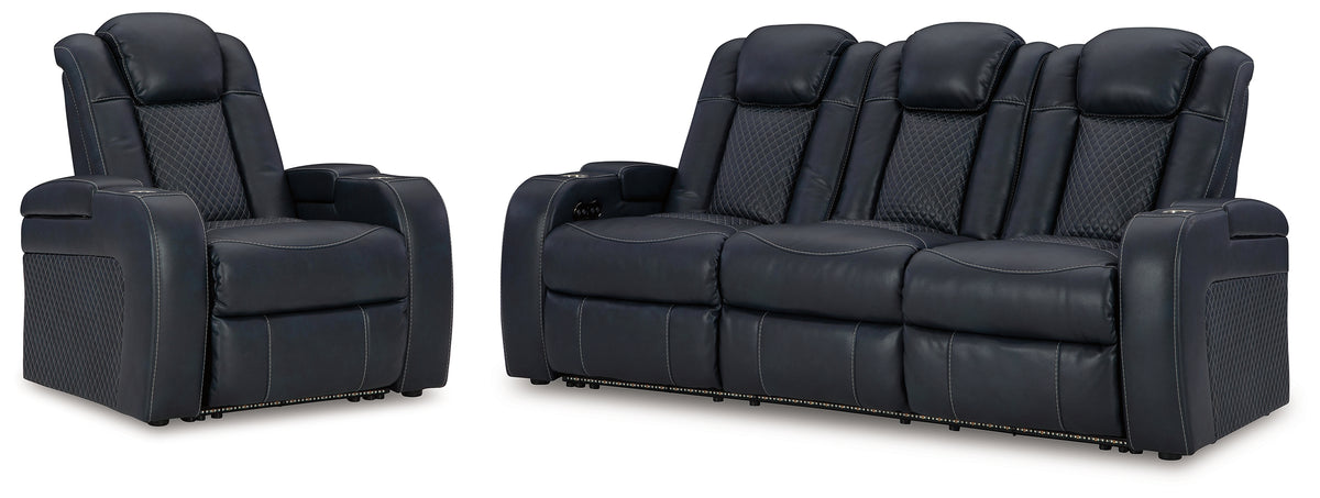 Hoover Furniture Outlet - Ashley Furniture - Fyne-Dyme Power Reclining Sofa and Power Recliner - Power Reclining Sofa and Power Recliner - 36603U3