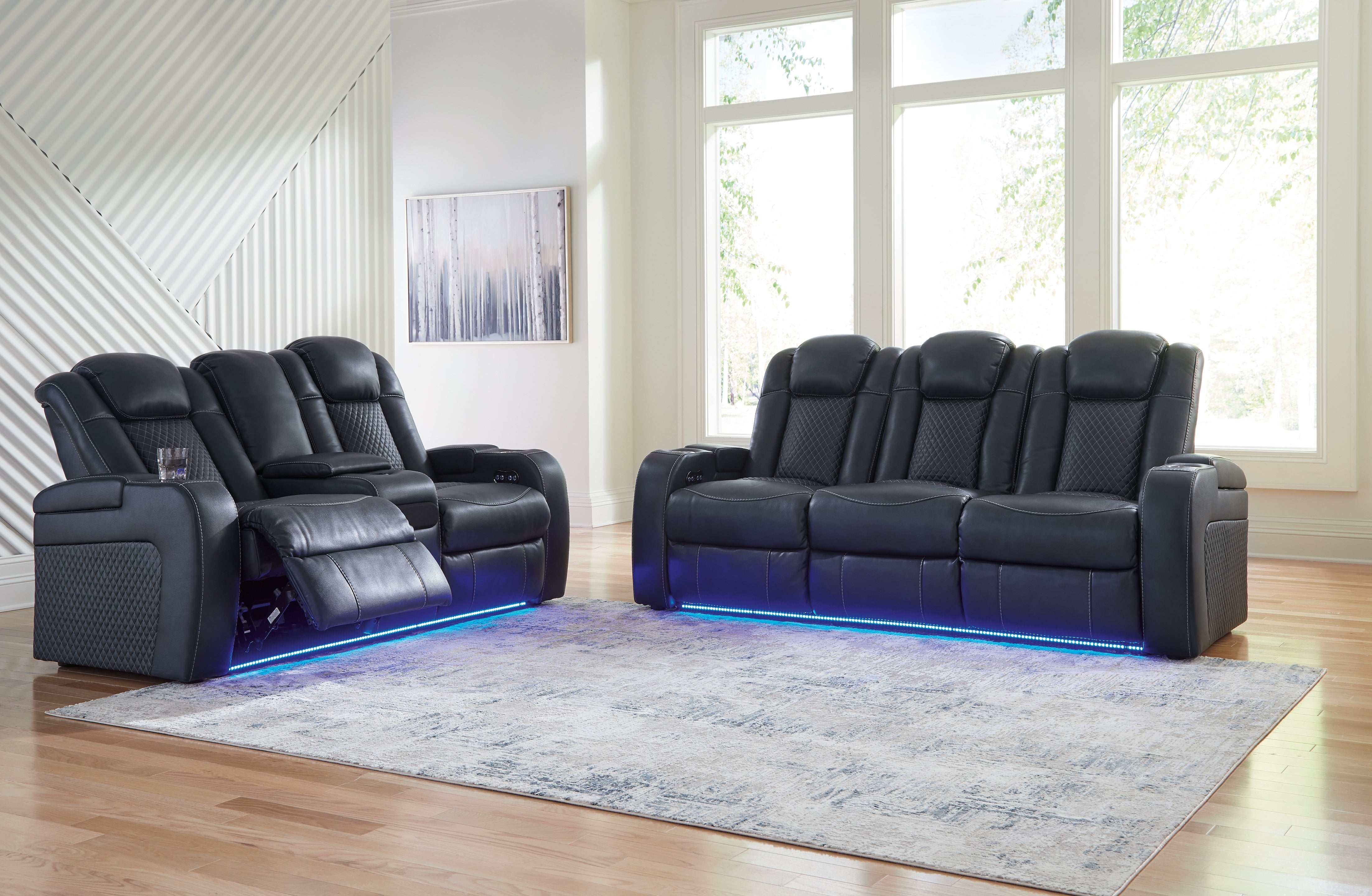 Hoover Furniture Outlet - Ashley Furniture - Fyne-Dyme Power Reclining Sofa and Loveseat - Power Reclining Sofa and Loveseat - 36603U1