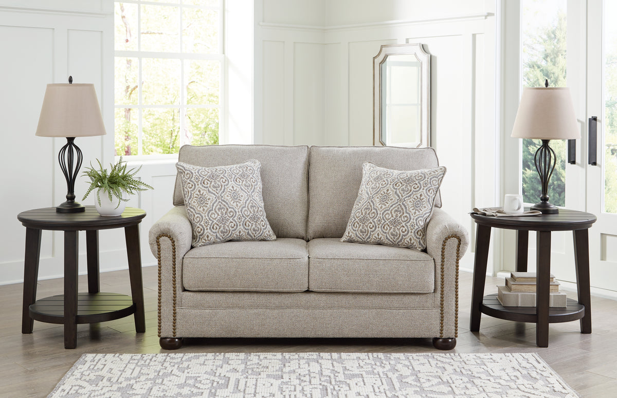 Hoover Furniture Outlet - Ashley Furniture - Gaelon Loveseat - Loveseat / Dune - 3730735