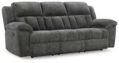 Hoover Furniture Outlet - Ashley Furniture - Frohn Reclining Sofa - Reclining Sofa / Graphite - 3740688